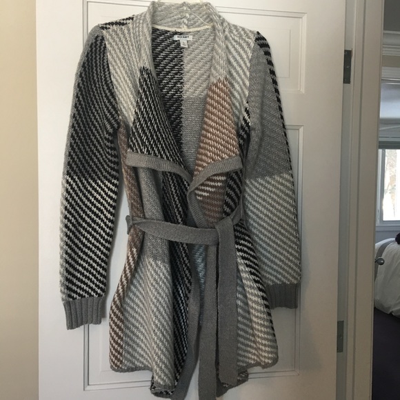 Old Navy Sweaters - Old Navy Sz M Geometric Shawl Collar Wrap Cardigan